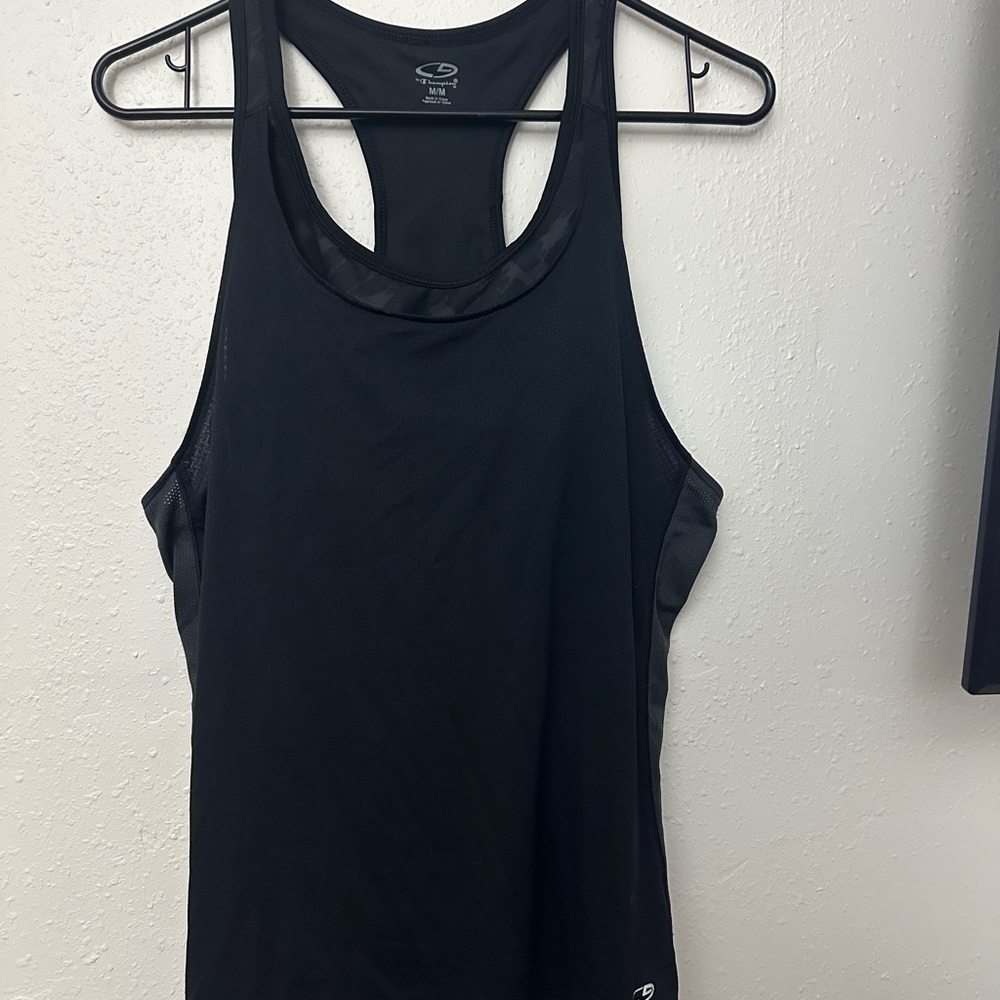 Black Sleeveless Tank Top with Scoop Neck